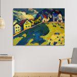 Canvas print Houses at Murnau, Kandinsky W.