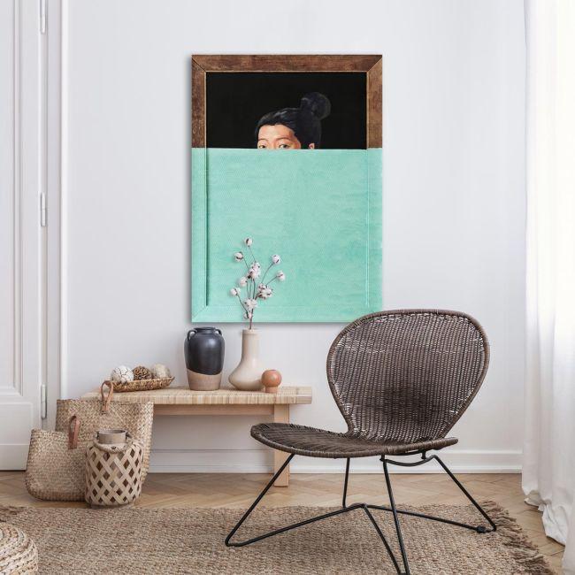 Πίνακας ζωγραφικής Behind turquoise cover