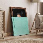 Canvas print Behind turquoise cover