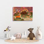 Kids canvas print Cute animal friends