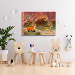 Kids canvas print Cute animal friends