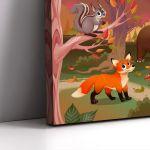 Kids canvas print Cute animal friends