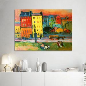 Canvas print Houses in Munich, Kandisky W.