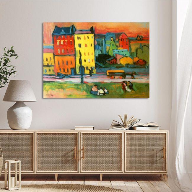 Canvas print Houses in Munich, Kandisky W.