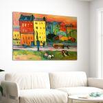 Canvas print Houses in Munich, Kandisky W.