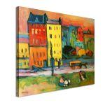 Canvas print Houses in Munich, Kandisky W.