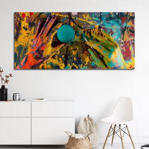Canvas print Color hands, panoramic