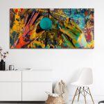 Canvas print Color hands, panoramic