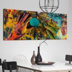 Canvas print Color hands, panoramic