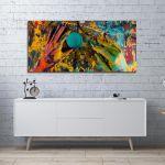 Canvas print Color hands, panoramic
