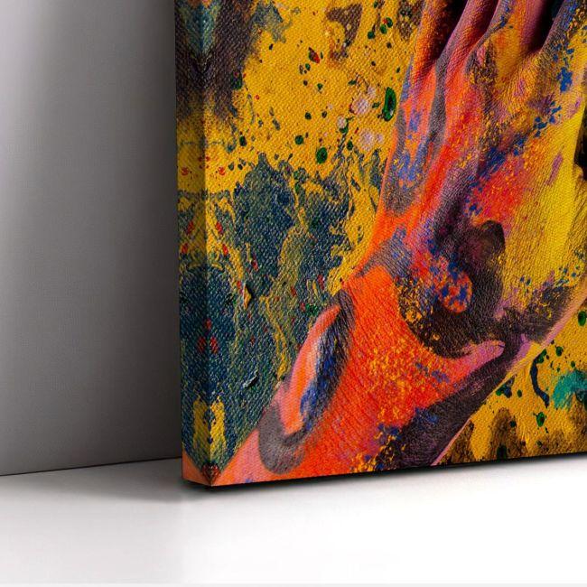 Canvas print Color hands, panoramic
