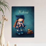 Canvas print Little girl with toys