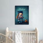 Canvas print Little girl with toys