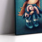 Canvas print Little girl with toys