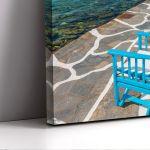 Canvas print Mykonos little Venice sidewalk