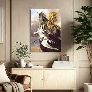 Canvas print Girl wth seagulls Courbet Gustave View 1 2