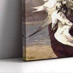 Canvas print Girl wth seagulls, Courbet Gustave