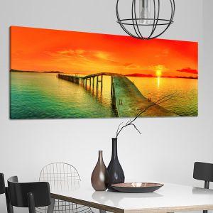 Canvas print Lagoon sunset panoramic Framed canvas View 1 2