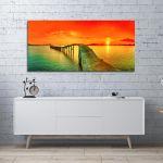 Πίνακας σε καμβά Lagoon sunset, πανοραμικός