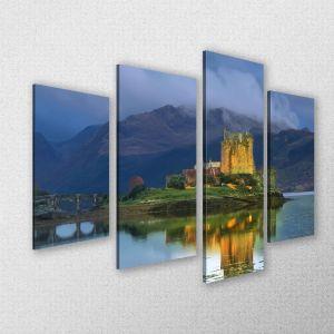 Canvas print Eilean Donan castle four panels 2