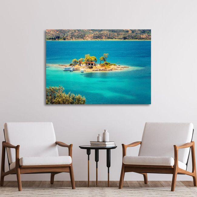 Πίνακας σε καμβά Αιγαίο, Small island in Aegean sea
