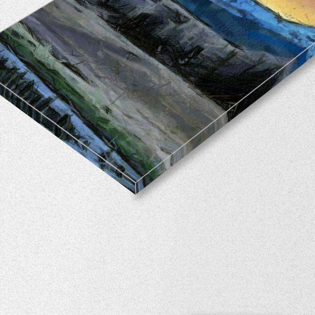 Canvas print Cloudless night five panels