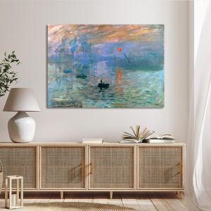 Πίνακας ζωγραφικής Impression sunrise Monet Καμβάς τελαρωμένος Όψη 1 2