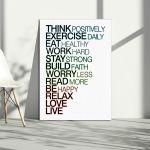 Canvas print Think positively black