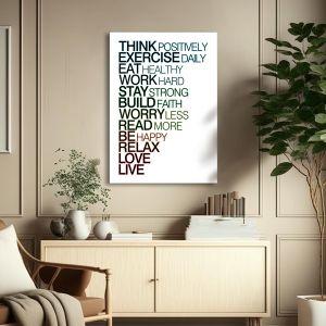 Canvas print Think positively black View 1 2