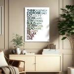 Canvas print Think positively black