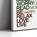 Canvas print Think positively black