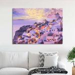 Canvas printAmazing sunset, Santorini