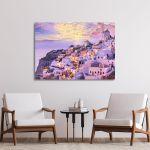 Canvas printAmazing sunset, Santorini