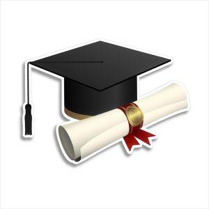 Wooden figure Graduation hat