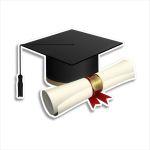 Wooden figure Graduation hat