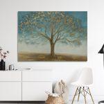 Πίνακας σε καμβά Tree in gold