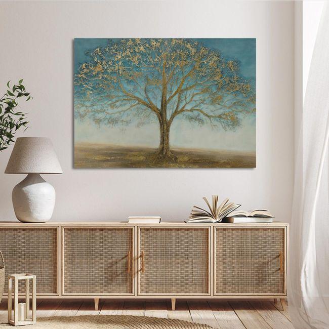 Canvas print, Tree in gold