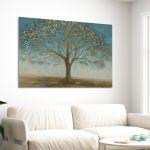 Canvas print, Tree in gold