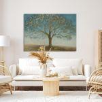 Canvas print, Tree in gold