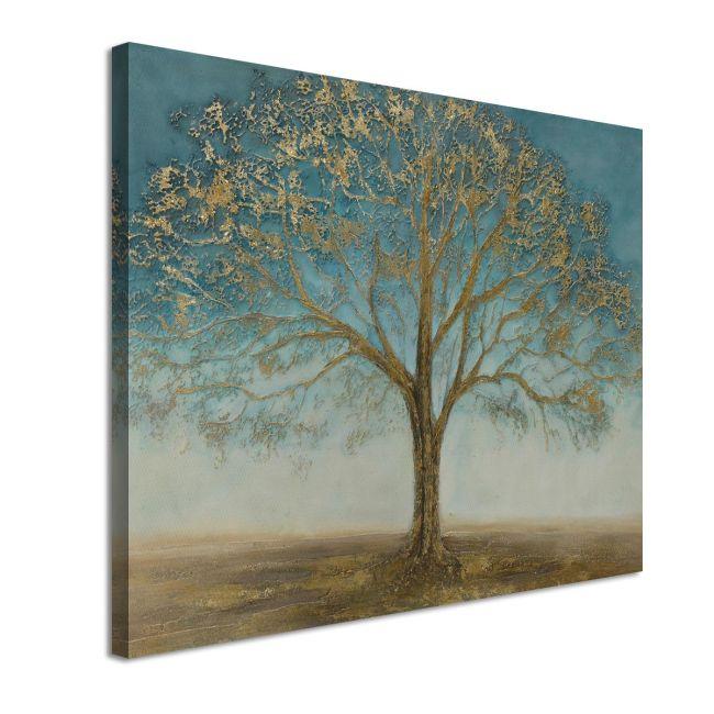 Πίνακας σε καμβά Tree in gold