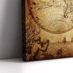 Πίνακας σε καμβά Χάρτης, Vintage world map 1733