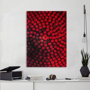 Πίνακας σε καμβά Acrylic red on black