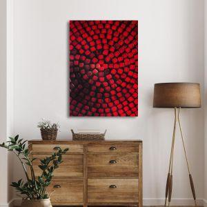 Canvas print Acrylic red on black View 1 2