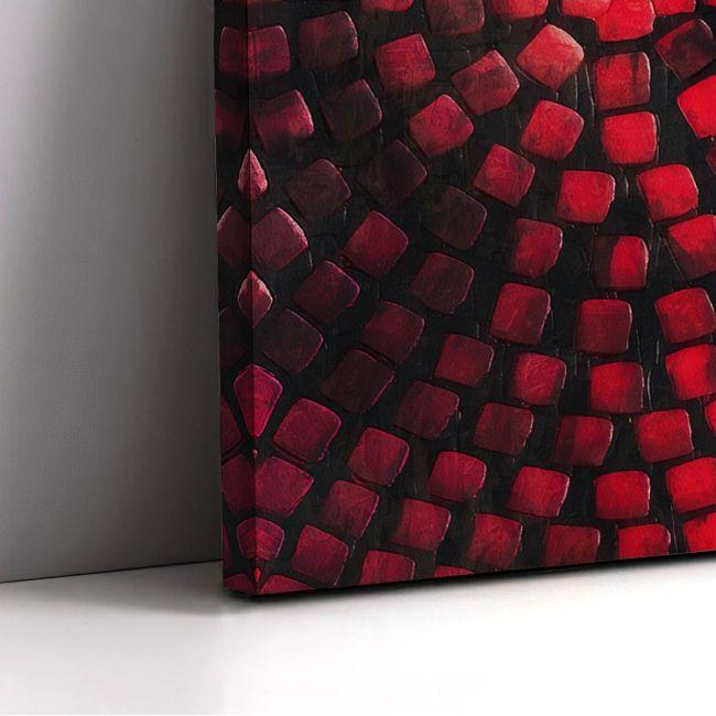 Canvas print Acrylic red on black