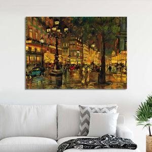 Canvas print Paris by night I, Korovin K.