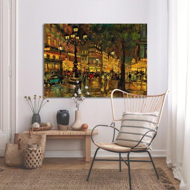 Canvas print Paris by night I, Korovin K.