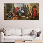 Πίνακας ζωγραφικής Aspasia surrounded by philosophers, Michel Corneille the Younger panoramic