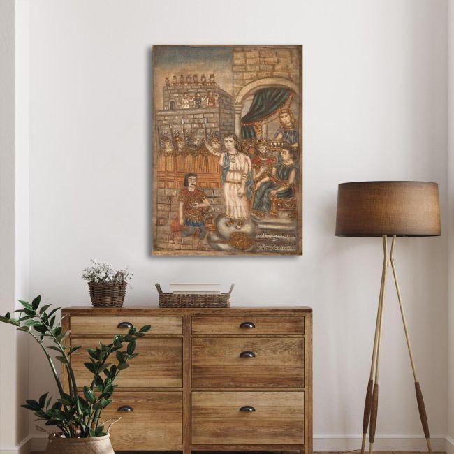 Canvas print Aretousa and Erotokritos, Theophilos