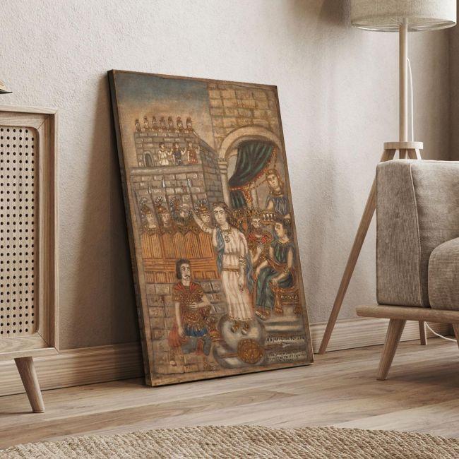 Canvas print Aretousa and Erotokritos, Theophilos