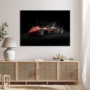 Canvas print Vintage red car painting 2